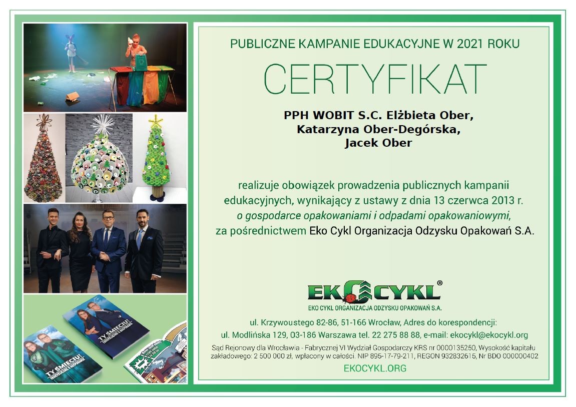 Certyfikat Eko-Cykl 2021