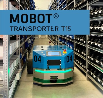 The new MOBOT® TRANSPORTER T15 mobile robot in the outdoor version can pull loads weighing up to 1500 kg