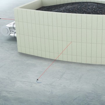 Pomiar rozszerzalności na betonowej ścianie zbiornika magazynującego energię