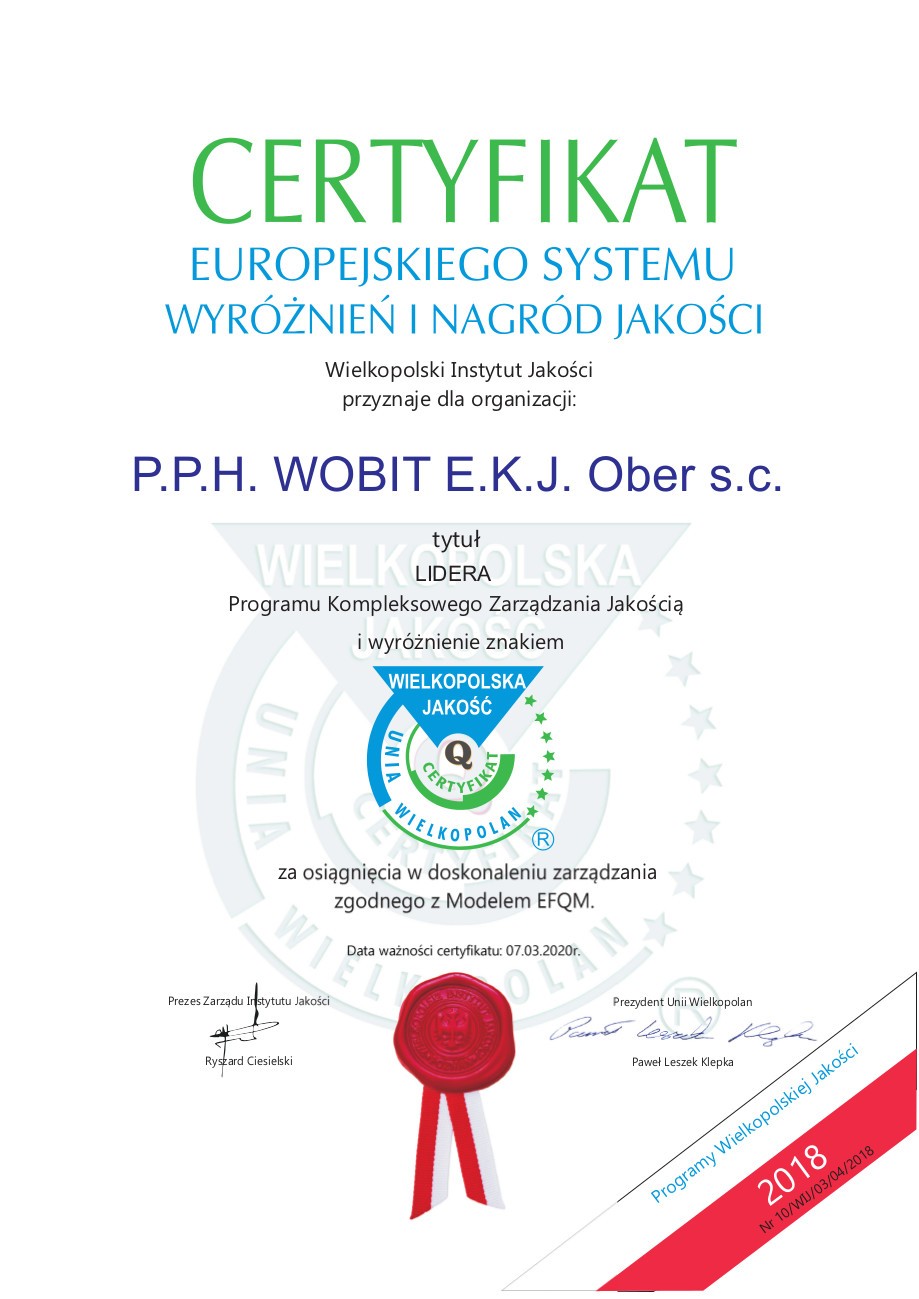 Certyfikat EFQM