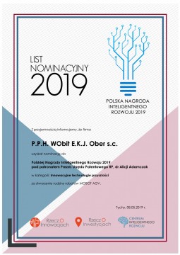 WObit nominowany do Polskiej Nagrody Inteligentnego Rozwoju 2019